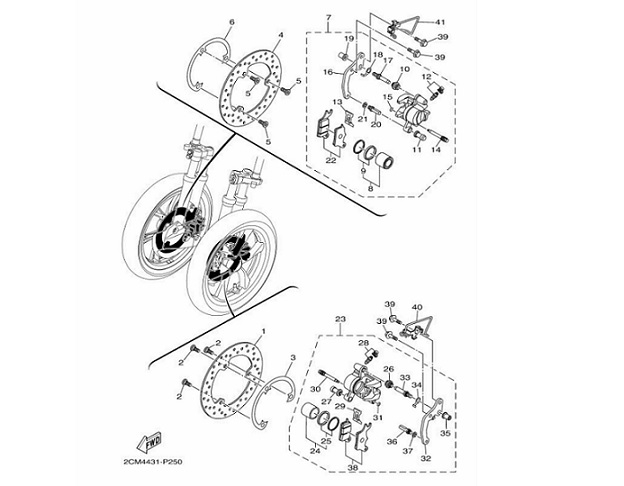25 Front Brake Caliper