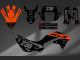 Complete 3M™ Decal Sticker Kit - 230 Twin Air (Orange) for Kawasaki KLX230