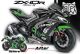 Decal Sticker Kit - Blade Line (Gray/Green) for Kawasaki ZX-10R