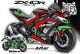 Decal Sticker Kit - Blade Line (Red/Green) for Kawasaki ZX-10R