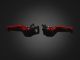Folding Adjustable Front Brake-Clutch Lever - Red