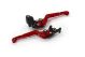 Folding Adjustable Front Brake-Clutch Lever (Long) - Red