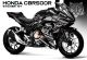 Complete 3M™ Honda CBR500R Decal Sticker Kit - Race Bull (Black)