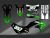 Complete 3M™ Decal Sticker Kit - 357 DUNLOP (Green) for Kawasaki KLX230