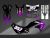 Complete 3M™ Decal Sticker Kit - 357 DUNLOP (Purple) for Kawasaki KLX230