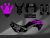 Complete 3M™ Decal Sticker Kit - 230 Twin Air (Purple) for Kawasaki KLX230