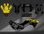 Complete 3M™ Decal Sticker Kit - 230 Twin Air (Yellow) for Kawasaki KLX230