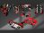 Complete 3M™ Decal Sticker Kit - 230 FMF (Red) for Kawasaki KLX230