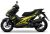 Yamaha Aerox Black/Lime Decal & Emblem Set