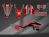 Complete 3M™ Honda CRF300L Decal - 48 FOX (Red) (Euro and USA Headlight Cowl available)