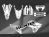 Complete 3M™ Honda CRF300L Decal - SKULL (Gray) (Euro and USA Headlight Cowl available)