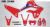 Honda CRF300L Decal Sticker Kit - RED