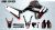 Complete 3M™ Honda CRF300L Decal Sticker Kit - MOTOREX (Black/White)