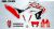 Complete 3M™ Honda CRF300L Decal Sticker Kit - AMA Pro Racing (Red)