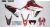 Honda CF300L Decal Sticker Kit - Racing (Red/White)