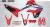 Honda CF300L Decal Sticker Kit - MAXIMA (Red)