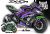 Decal Sticker Kit - Blade Line (Purple/Green) for Kawasaki ZX-10R
