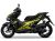 Yamaha Aerox Black/Lime Plastic Set