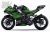 Complete 3M™ Decal Sticker Kit - FIAMM (Green) for Kawasaki Ninja 400