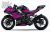 Complete 3M™ Decal Sticker Kit - FIAMM (Pink) for Kawasaki Ninja 400