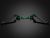 Adjustable Handle Bar Set with handle Bar Caps (Located Under Fork Upper ) - Green