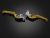 Folding Adjustable Front Brake-Clutch Lever (Flat : Long) - Light Gold