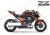 Complete 3M™ Decal Sticker Kit - KRT (Orange) for Kawasaki Z800