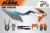 Decal Sticker Kit - MOTOREX (Gray) for KTM Six Days (300tpi, 350exc-f, 500exc-f)