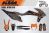 Decal Sticker Kit - Gray for KTM Six Days (300tpi, 350exc-f, 500exc-f)