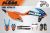 Decal Sticker Kit - Orange/Blue for KTM Six Days (300tpi, 350exc-f, 500exc-f)