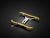 Standard Rear License Support - Light Gold