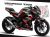 Complete 3M™ Decal Sticker Kit - WOLF (Red) for Kawasaki Z300