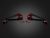 Adjustable Handle Bar Set With Handle Bar Caps - Red